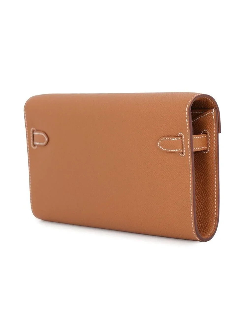 Hermes Kelly Wallet Long to Go Gold Epsom